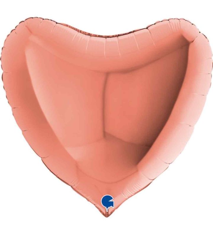 36" Grabo Rose Gold Heart