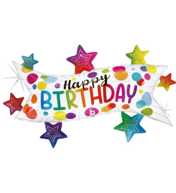 Grabo Birthday Banner Stars Foil
