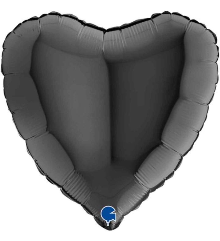 9" Grabo Heart Black Foil