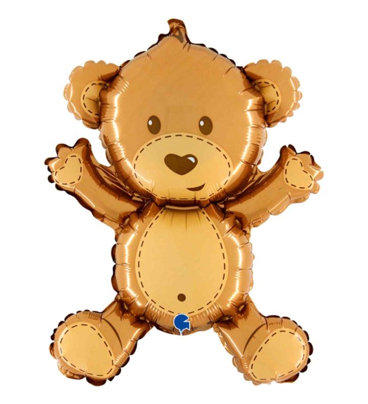 14" Grabo Air Fill Cute Bear Foil Balloon