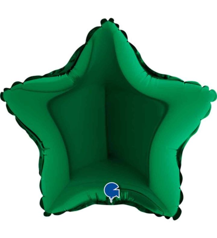 9" Grabo Star Dark Green Foil