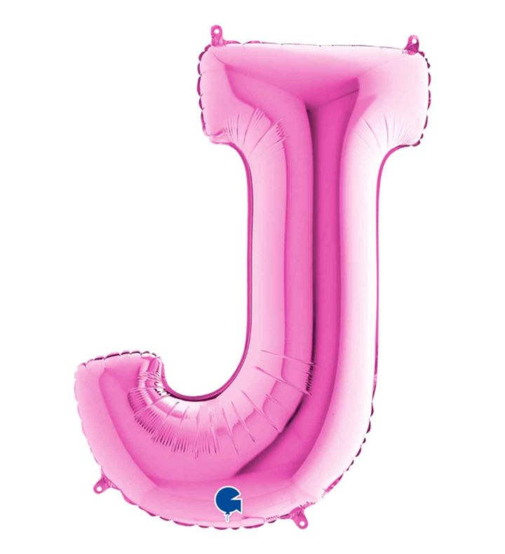 40" Grabo Fuxia Letter J