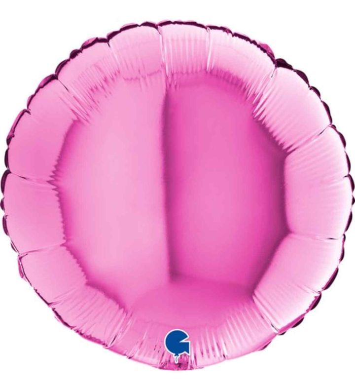 18" Grabo Round Hot Pink Unpackaged Foil Balloon