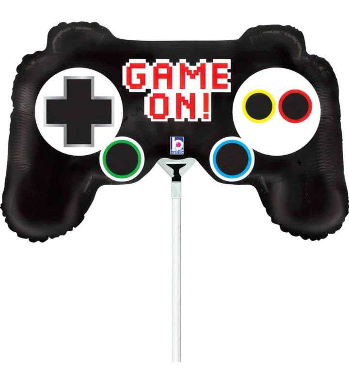 Mini Betallic Game Controller Foil Balloon