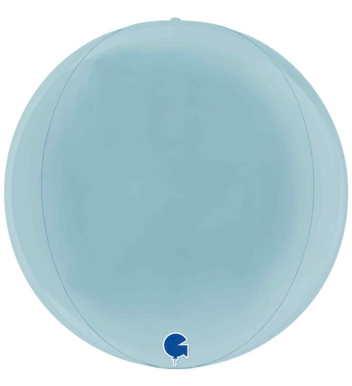 11" Grabo Pastel Blue Orbz Globe Foil Balloon