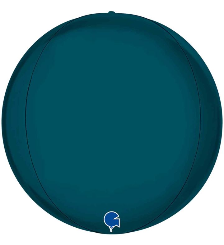 15" Grabo Satin Petrol Blue Globe