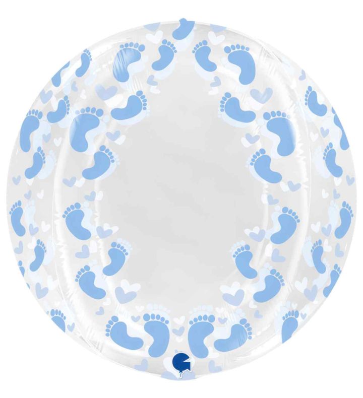 Transparent Globe 19" Blue Footprint - No Valve