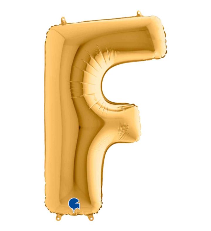 40" Grabo Gold Letter F Foil Balloon