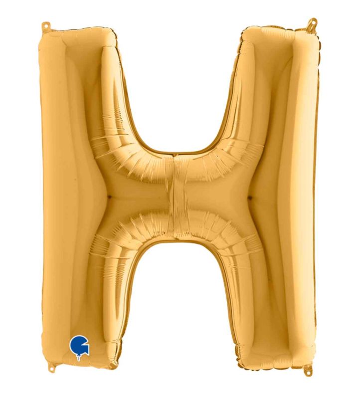 40" Grabo Gold Letter H Foil Balloon