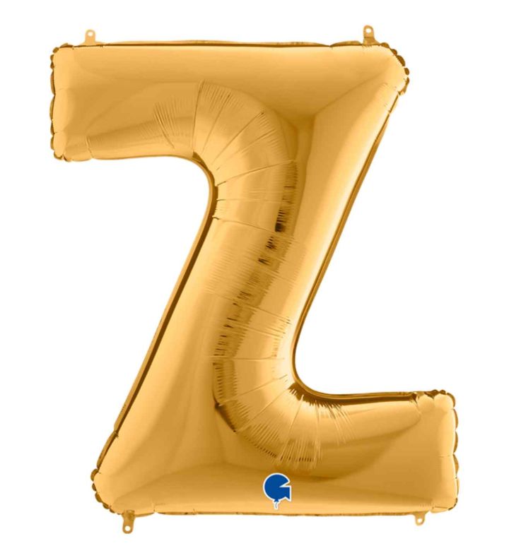 40" Grabo Gold Letter Z Foil Balloon