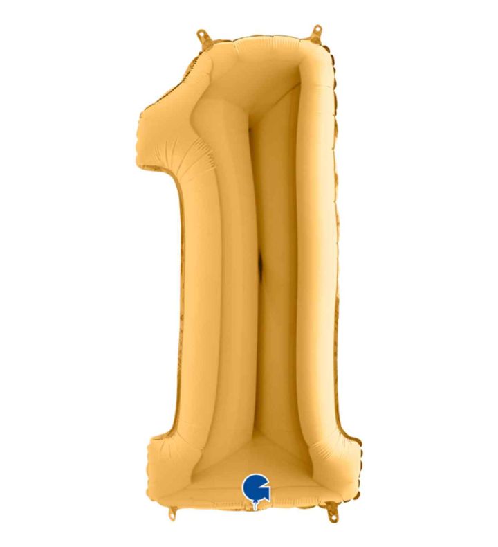 40" Grabo Gold Number 1 Foil Balloon