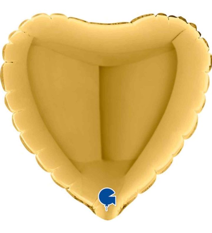 4" Grabo Heart Gold Foil