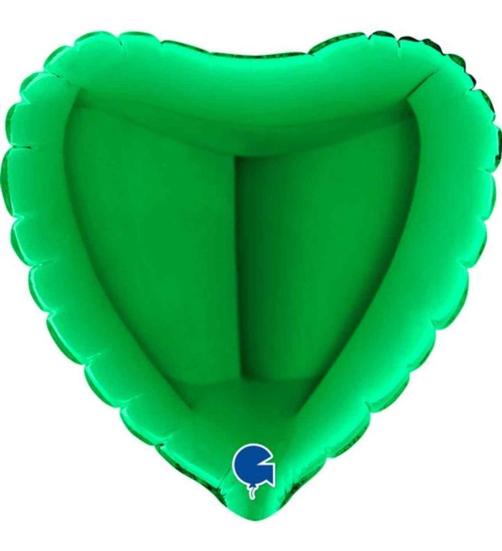 4" Grabo Heart Green Foil