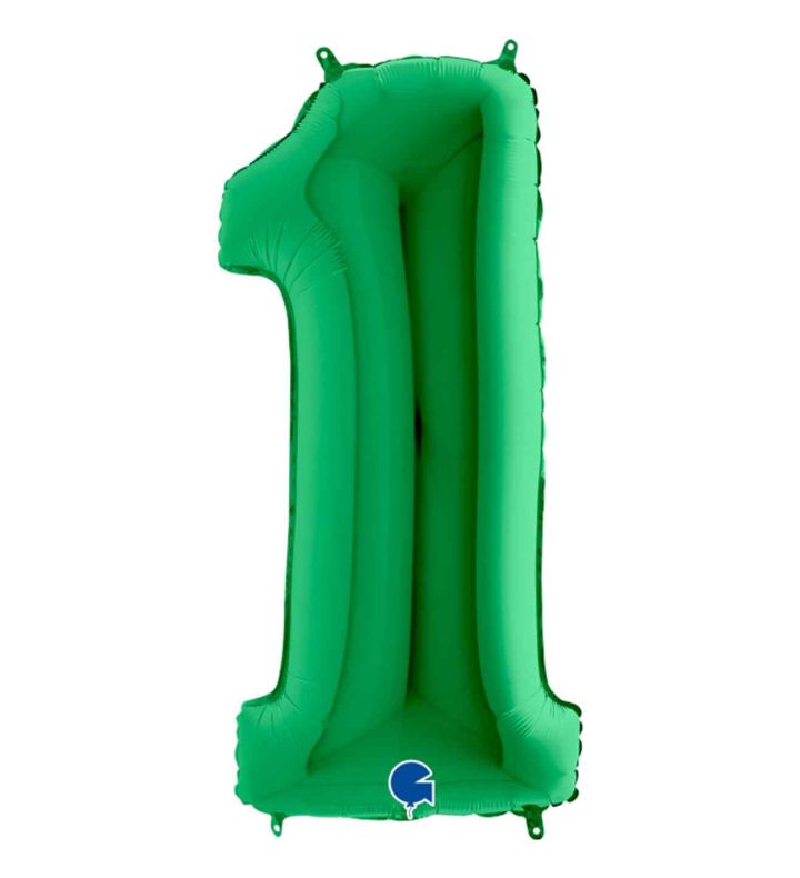 40" Grabo Green Number 1 Foil Balloon