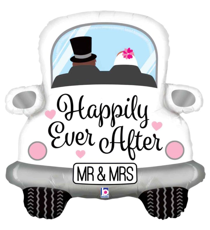 31" Betallic Happily Ever After Car Foil Balloon