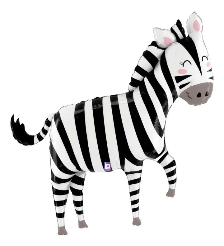 50" Betallic Jungle Zebra Foil Balloon