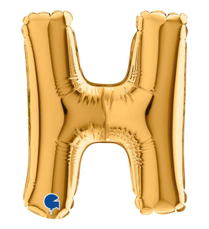 7" Grabo Gold Letter H Foil Balloon