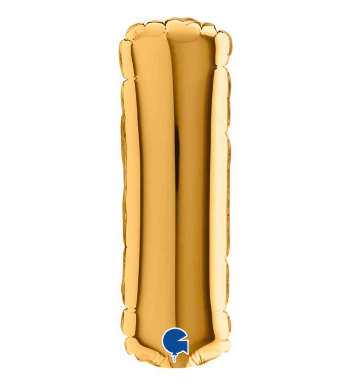 7" Grabo Gold Letter I Foil Balloon