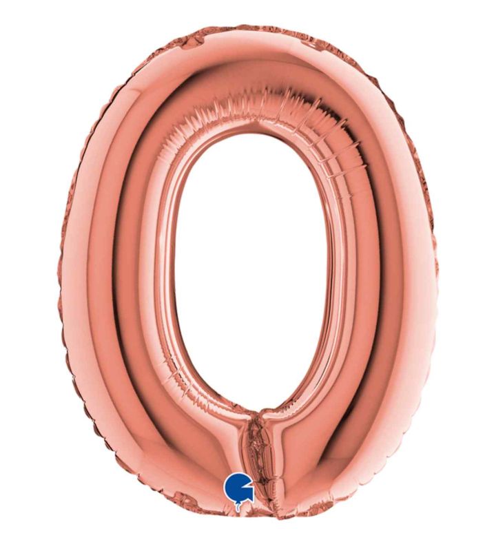 14" Rose Gold Letter O Grabo Foil Balloon