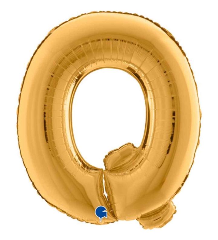 40" Grabo Gold Letter Q Foil Balloon