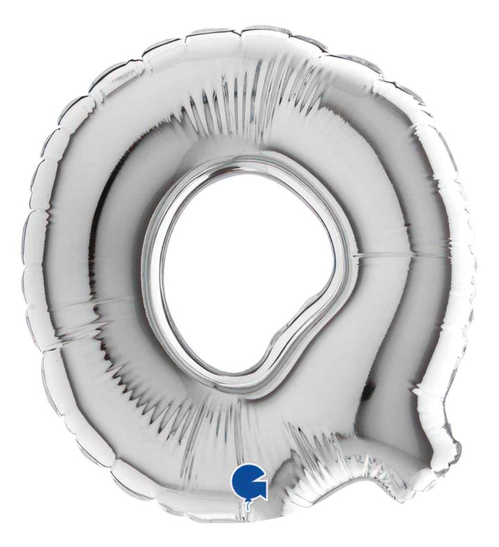 7" Grabo Silver Letter Q Foil Balloon