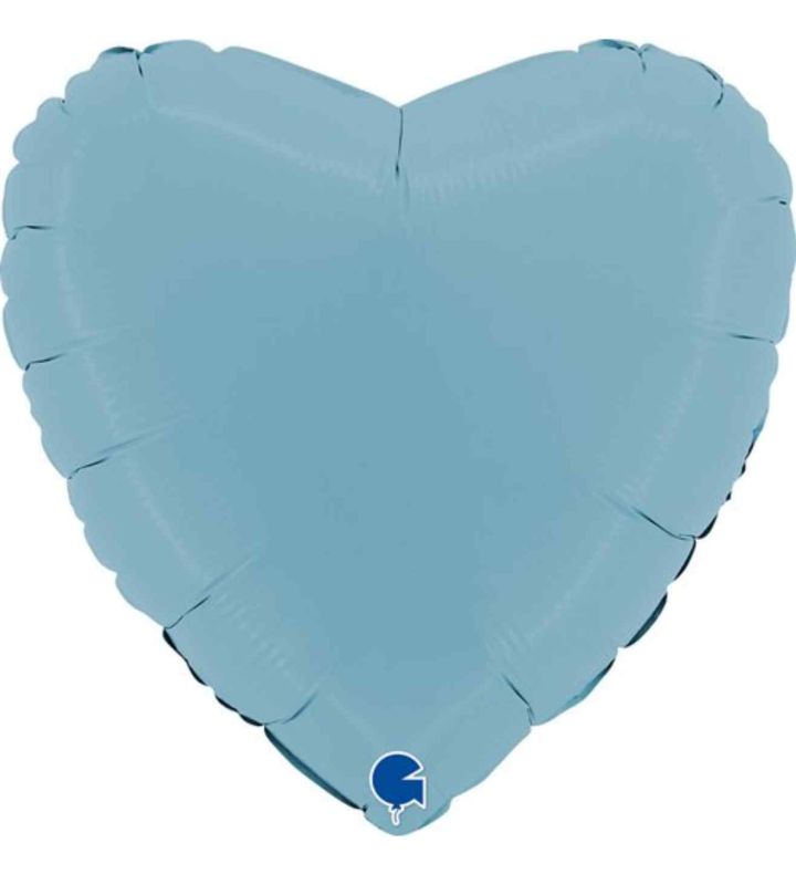 18" Grabo Heart Matte Blue Foil
