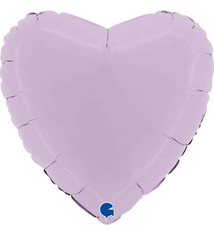 18" Grabo Heart Matte Lilac Foil
