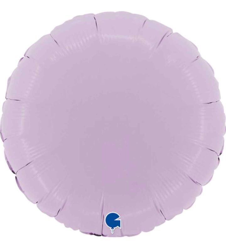 18" Grabo Round Matte Lilac Unpackaged Foil Balloon