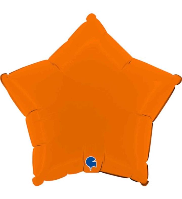 18" Grabo Star Matte Orange Foil