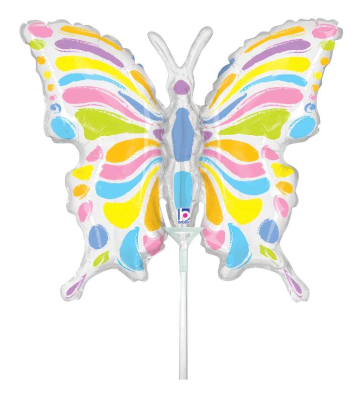 Mini Butterfly Pastel Colour Betallic Foil Balloon
