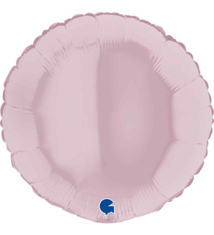 18" Grabo Round Pastel Pink Foil Balloon