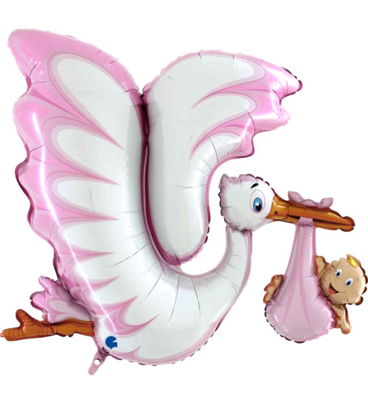 53" Grabo Pink Stork Shape