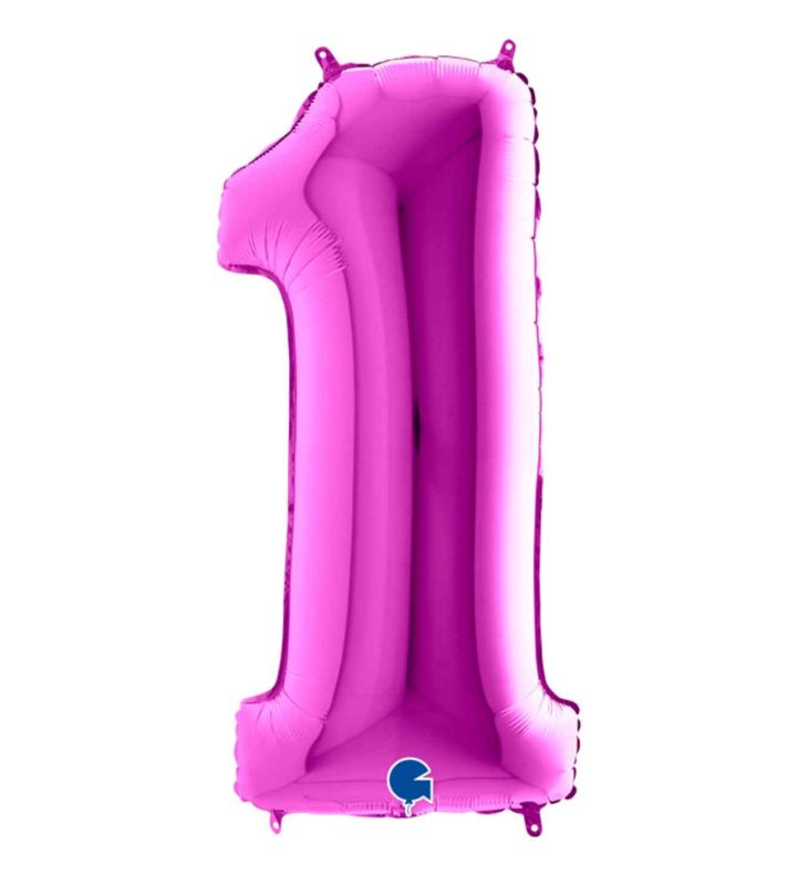 40" Grabo Purple Number 1 Foil Balloon