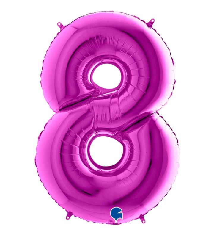40" Grabo Purple Number 8 Foil Balloon