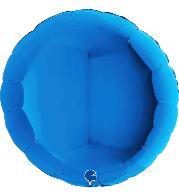 36" Grabo Blue Round Foil Balloon