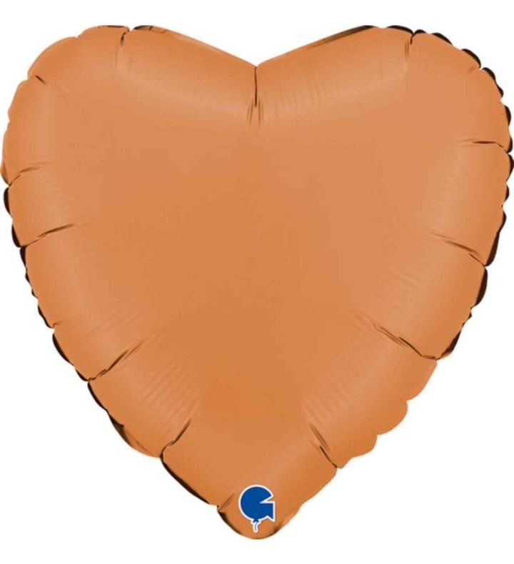 18" Grabo Heart Satin Caramel Foil