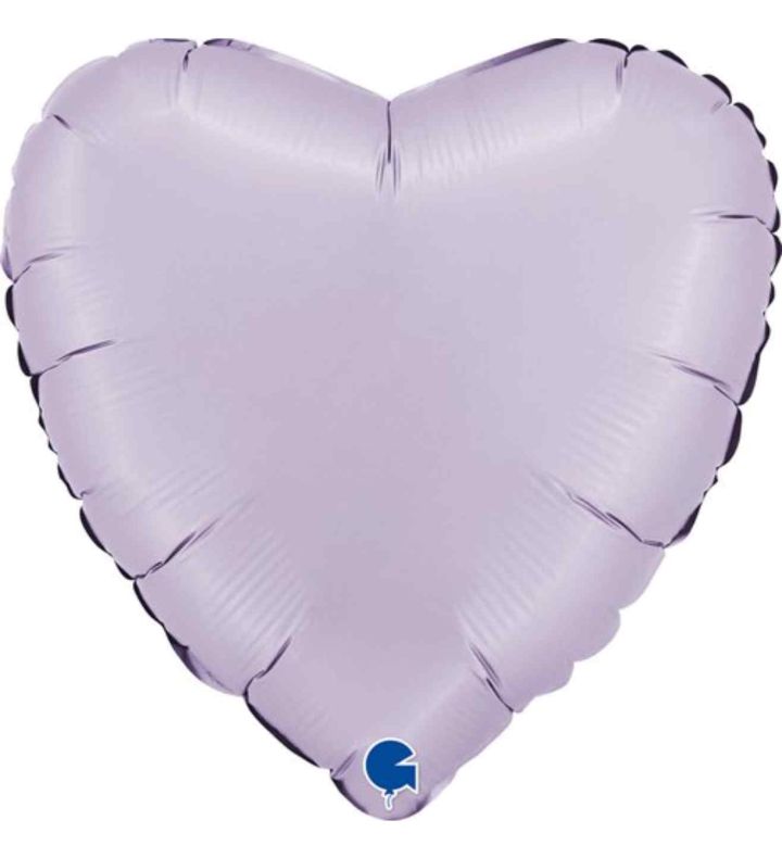 18" Grabo Heart Satin Lilac Foil Balloon