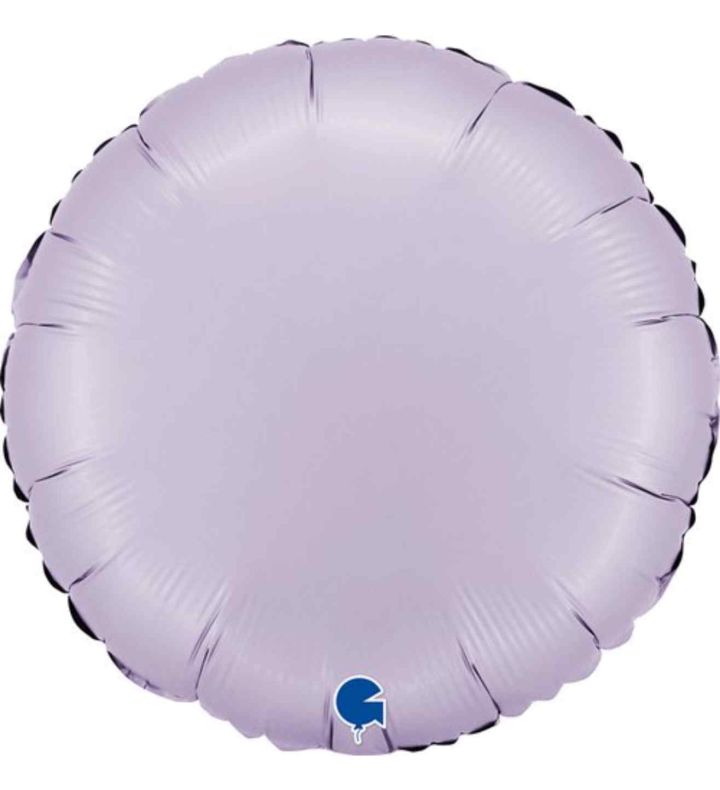 18" Grabo Round Satin Lilac Foil Balloon