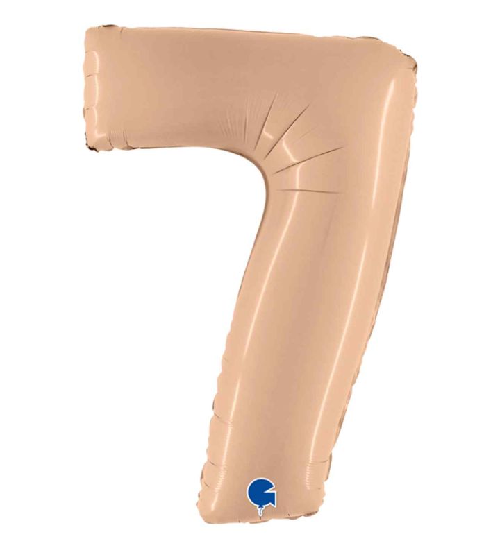 40" Grabo Satin Nude Number 7 Foil Balloon