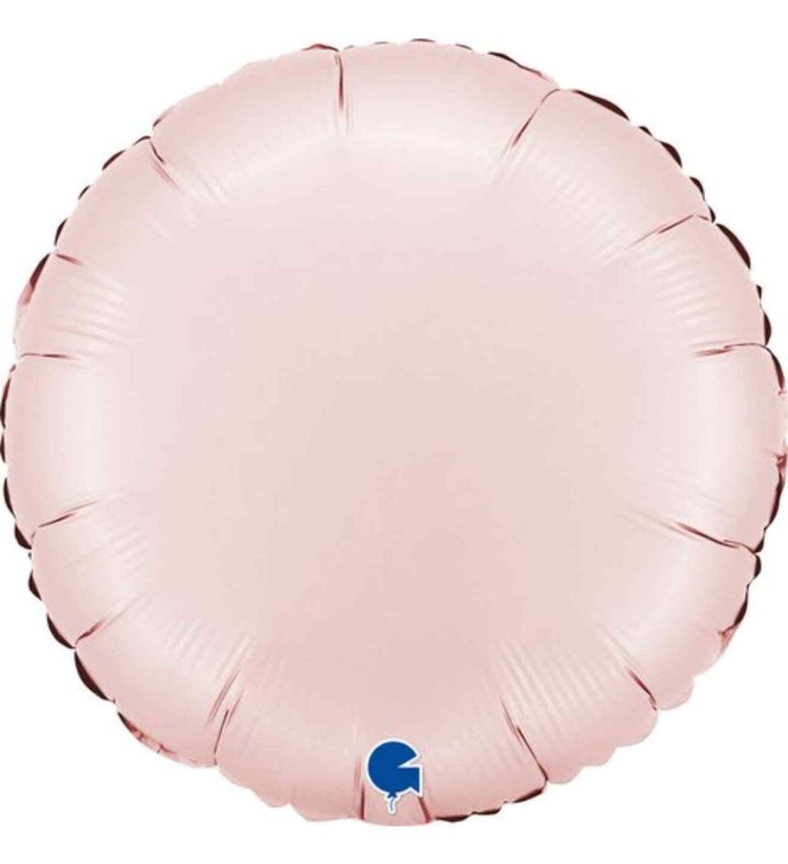 18" Grabo Round Satin Pastel Pink Foil Balloon