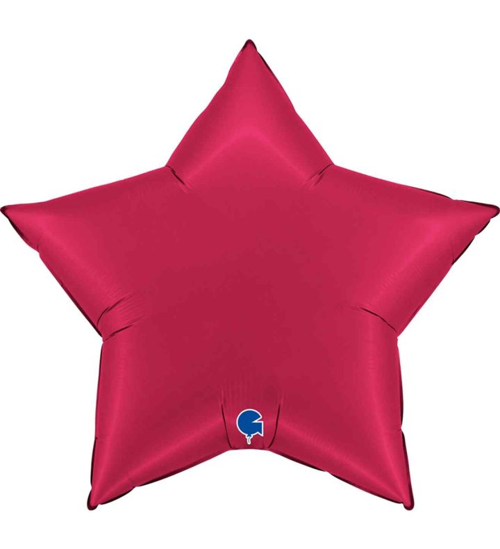 36" Grabo Satin Cherry Star Foil Balloon