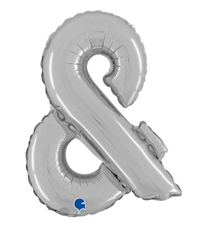 14" Silver Symbol & Grabo Foil Balloon