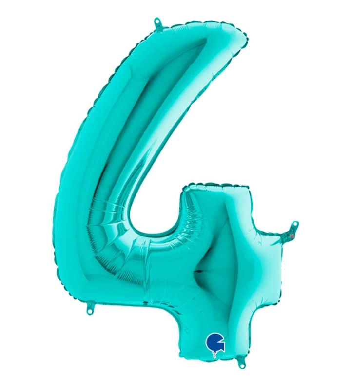 40" Grabo Tiffany Number 4 Foil Balloon
