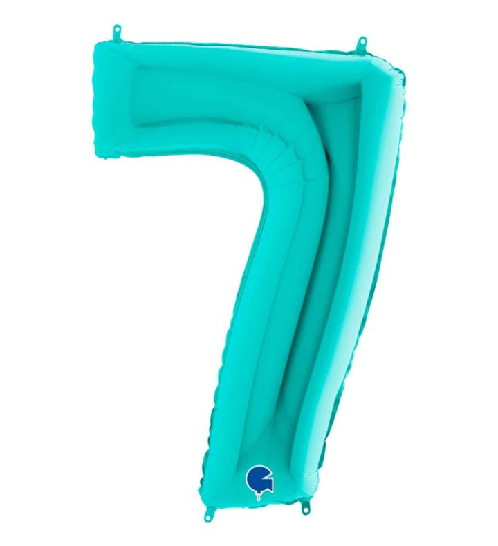 40" Grabo Tiffany Number 7 Foil Balloon