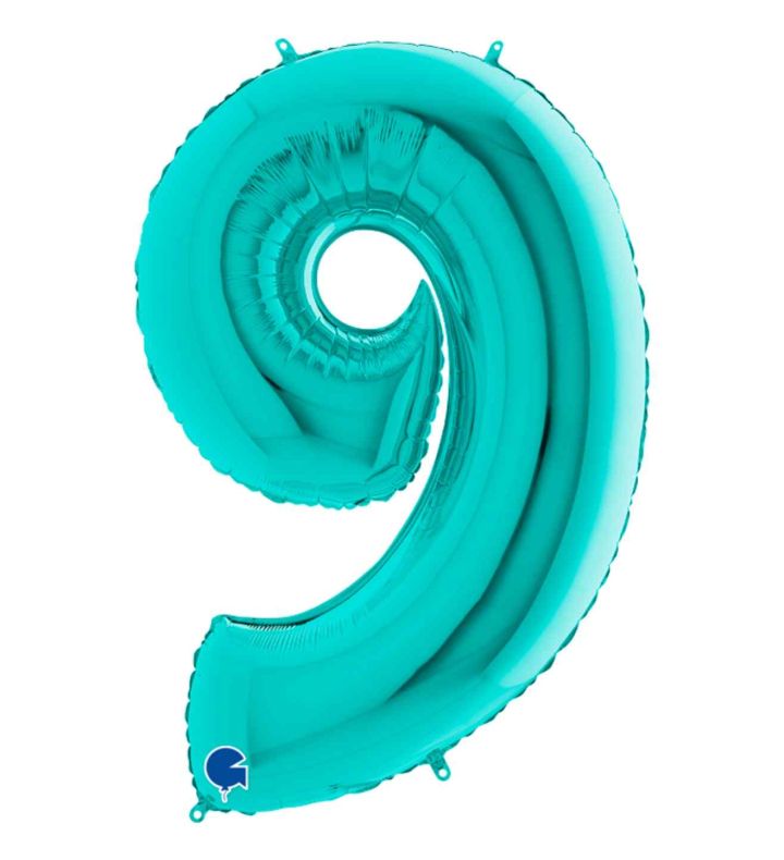 40" Grabo Tiffany Number 9 Foil Balloon