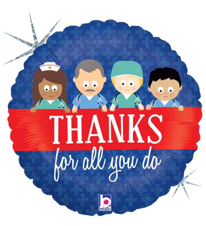 18" Thanks For All You Do Foil Balloon