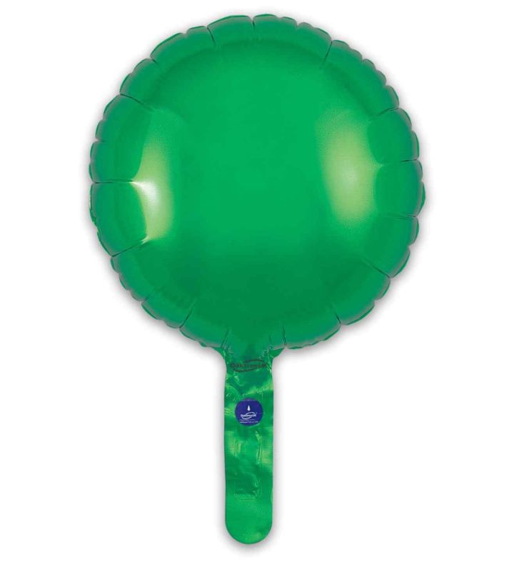 9" Oaktree Green Round Foil 5pcs