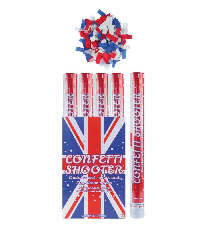 50cm Henbrandt Union Jack Paper Confetti Shooter