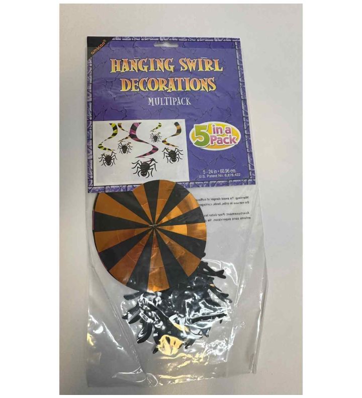 Hanging Swirl Spider Decorations