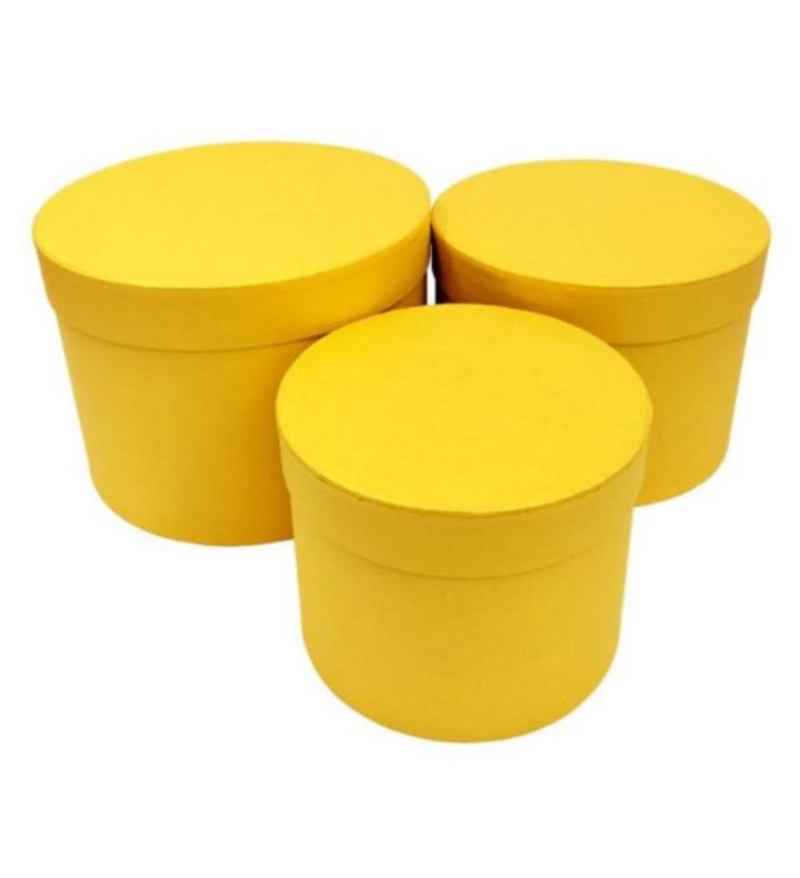 Hat Box Mustard Set of 3